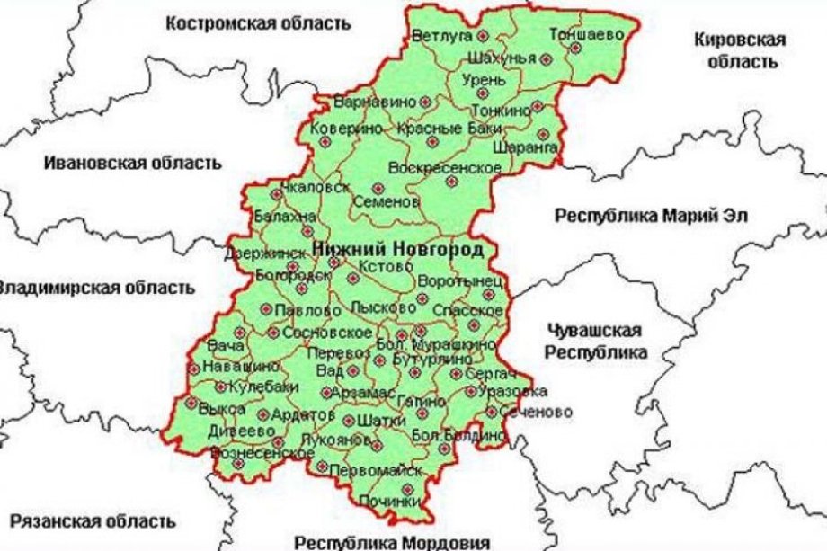 Регион 52, 152, 252 на номерах Нижегородская область 